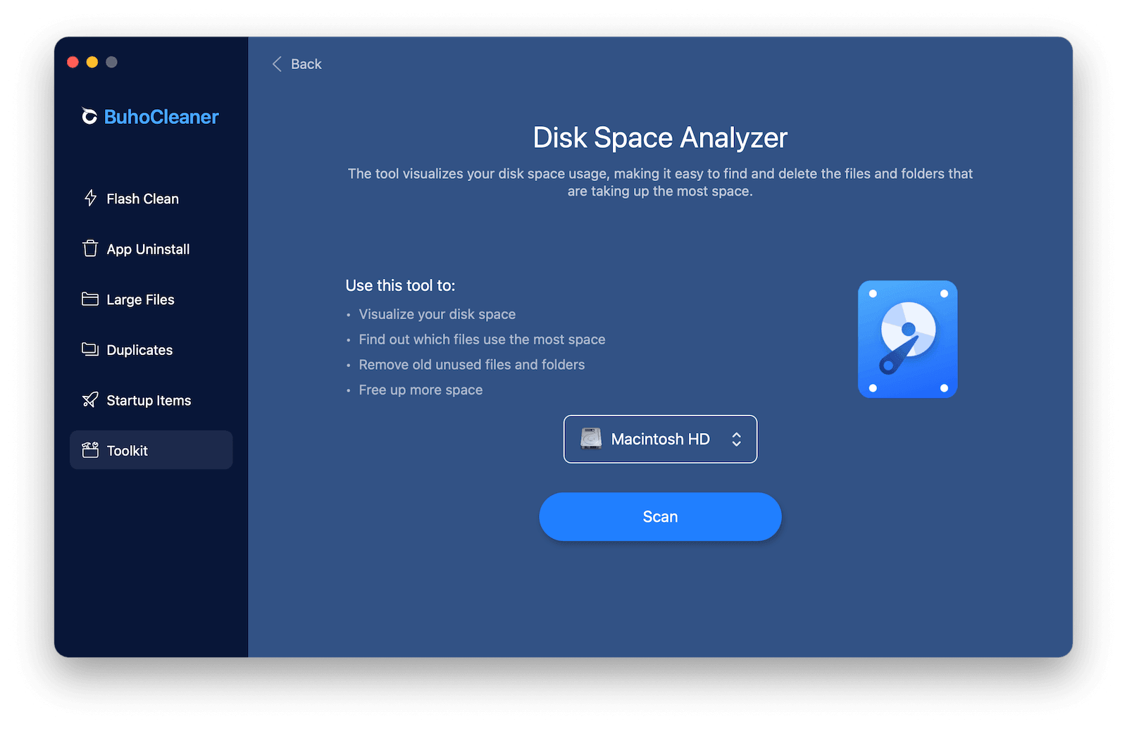 BuhoCleaner's Disk Space Analyzer