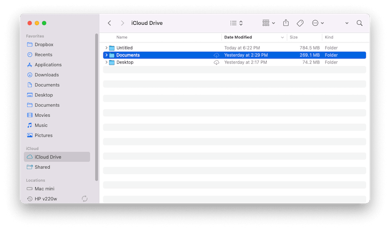 Check iCloud Drive in Finder