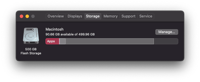 Check Mac Storage Space
