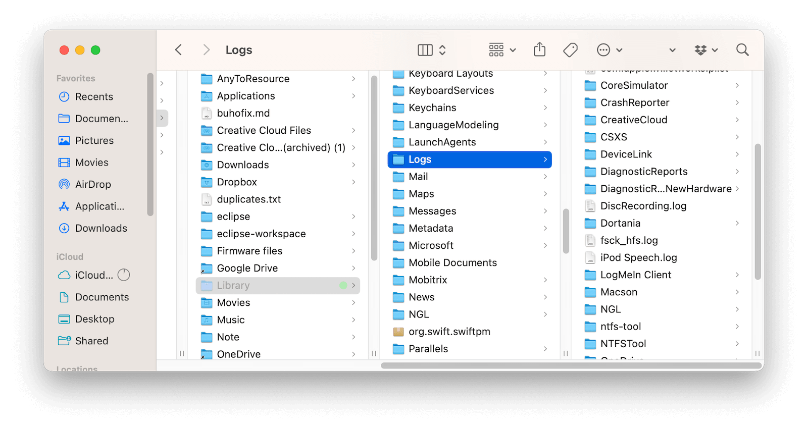 Manually Delete Log Files on Mac