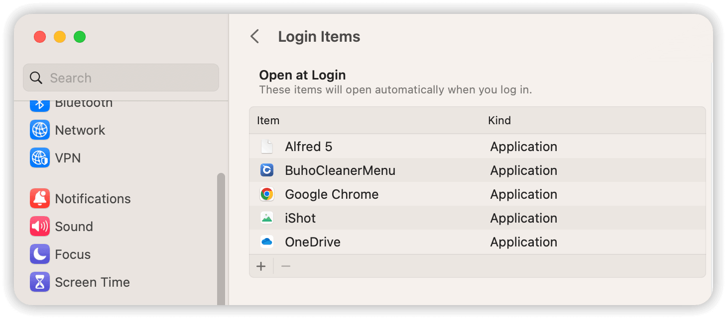 Disable Login Items on Mac