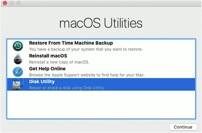 Downgrade Monterey: Disk Utility macOS Recovery Mode