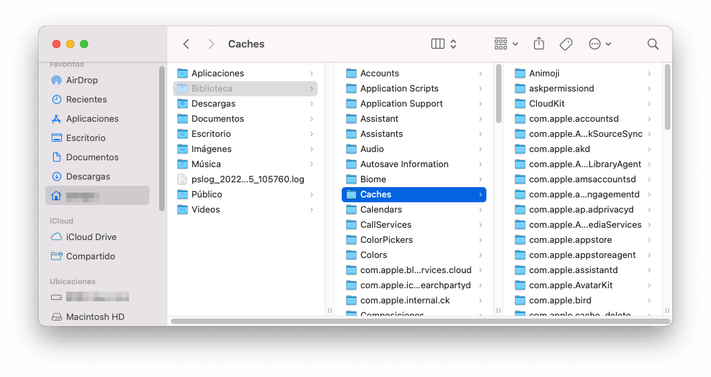Manually Clear Caches on Mac with Finder