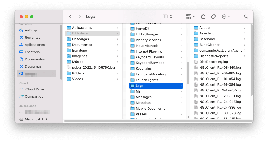 Manually Clear Log Files on Mac with Finder