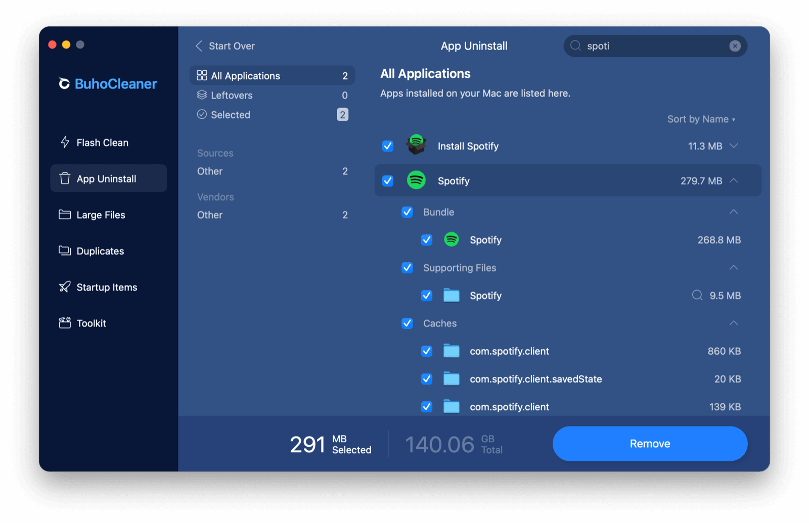 Quickly Uninstall Spotify on Mac with BuhoCleaner