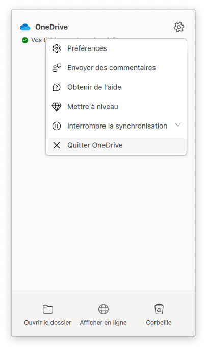 Quit OneDrive on Mac