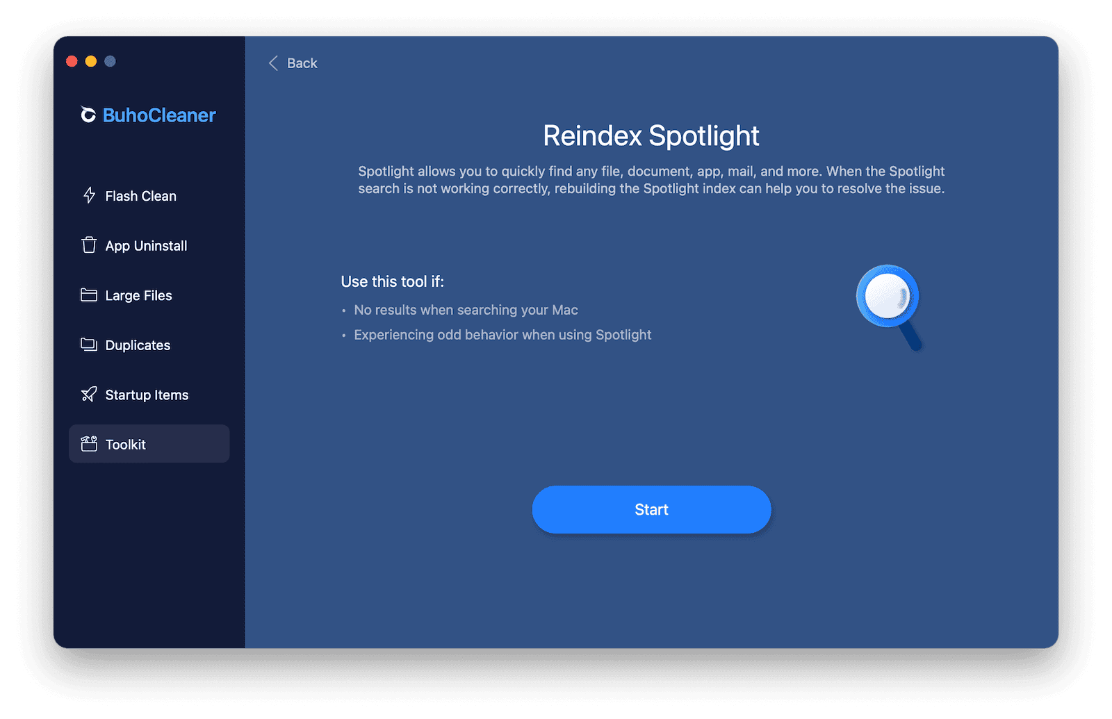 Reindex Spotlight with BuhoCleaner