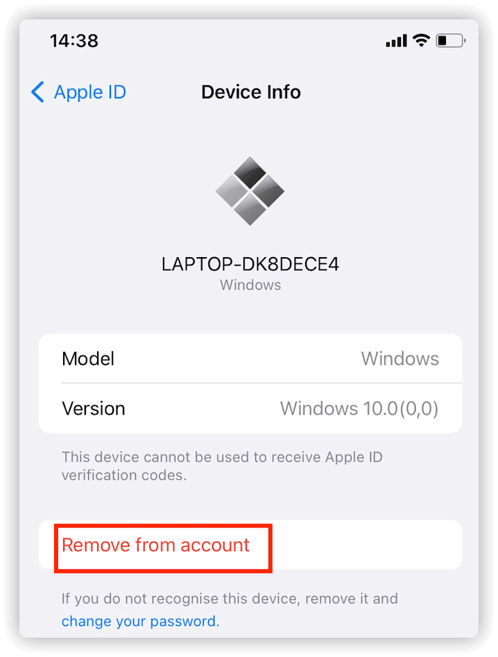 Remove Device from Apple ID Using iPhone