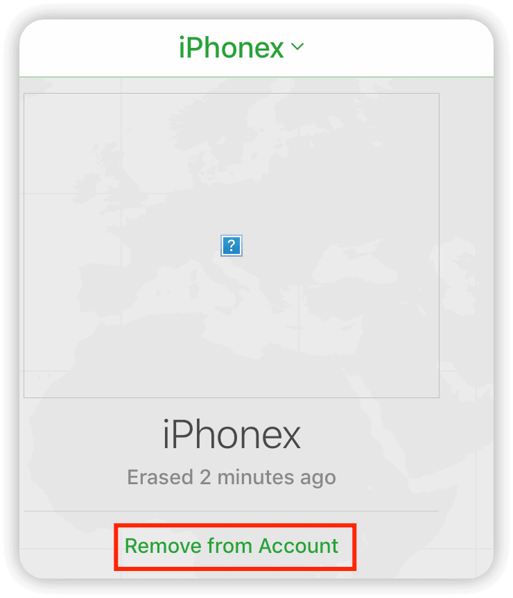 Remove Device from Account in iCloud