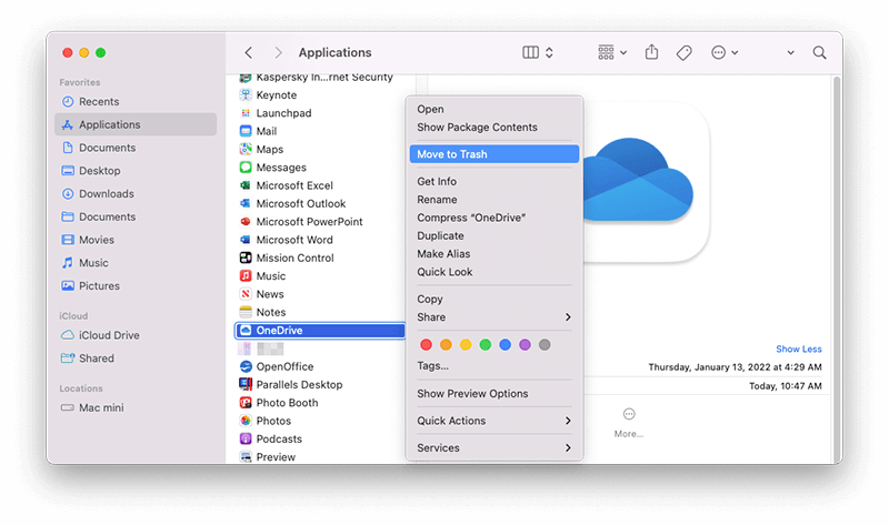 Delete OneDrive Leftovers on Mac