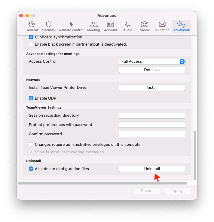 Uninstall TeamViewer on Mac with Its Preferences