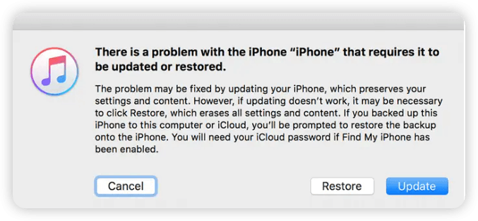 Restore iPhone in iTunes to Unlock iPhone