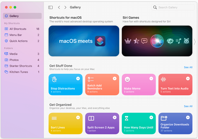 macOS Monterey Feature - Shortcuts on Mac