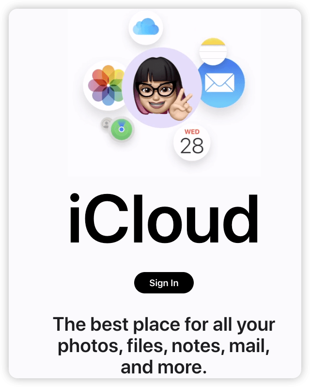 Sign in iCloud