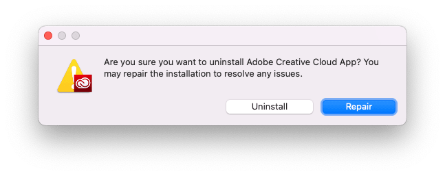 Start to Uninstall Adobe Creative Cloud
