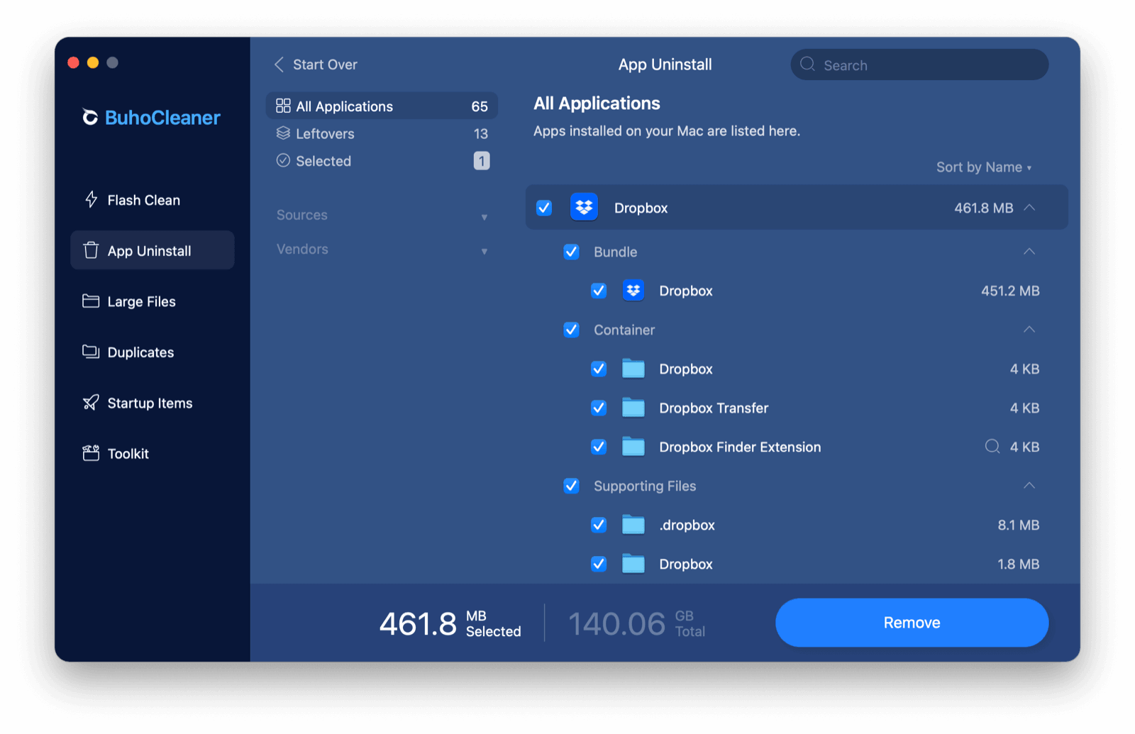 Quickly Uninstall Dropbox from Mac