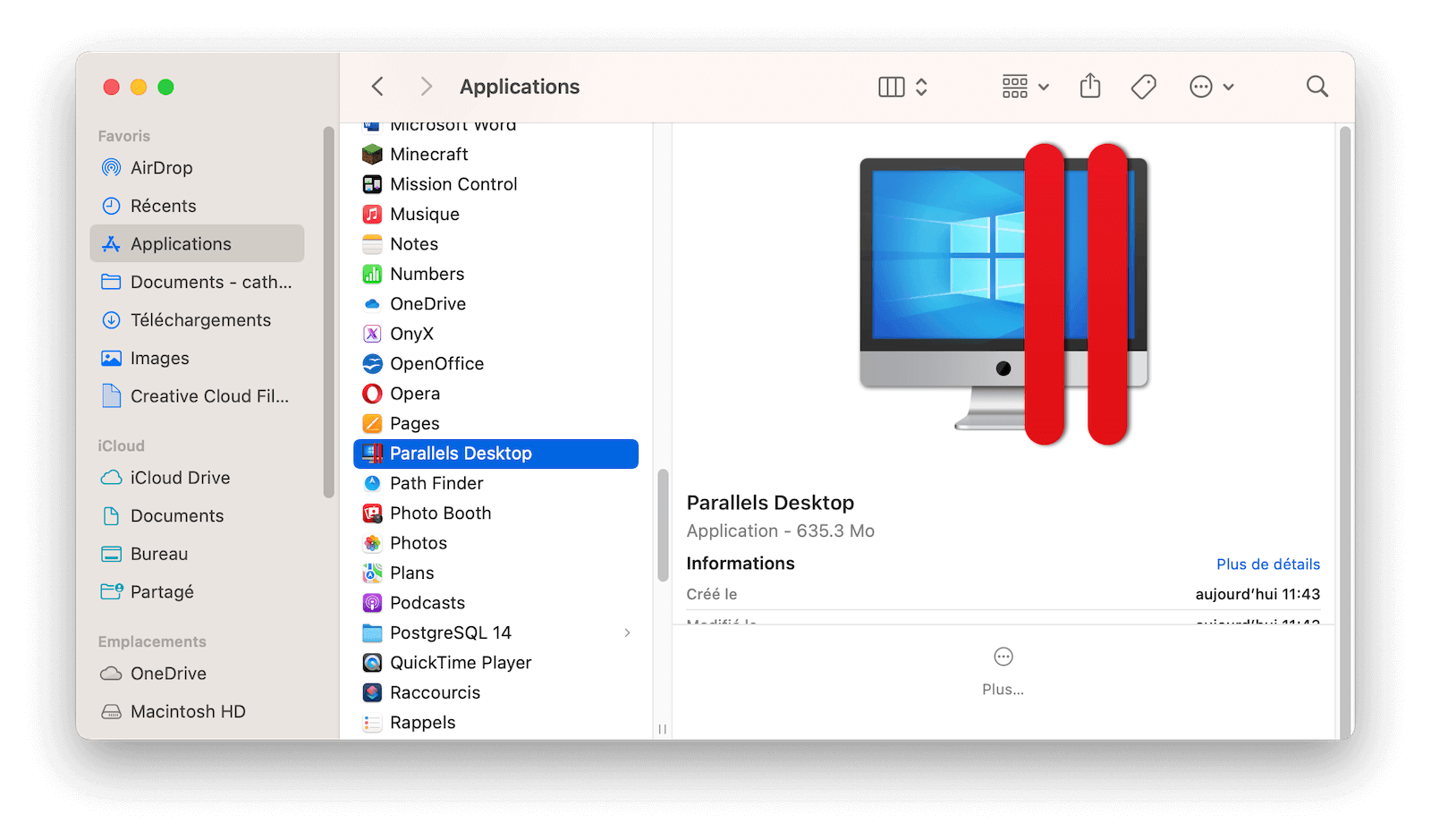 Uninstall Parallels Desktop on Mac with Finder
