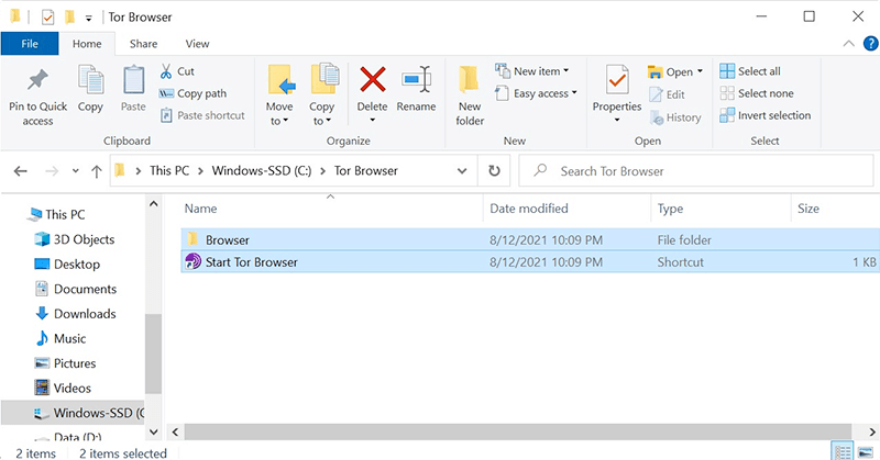 Uninstall Tor Browser on Windows 10