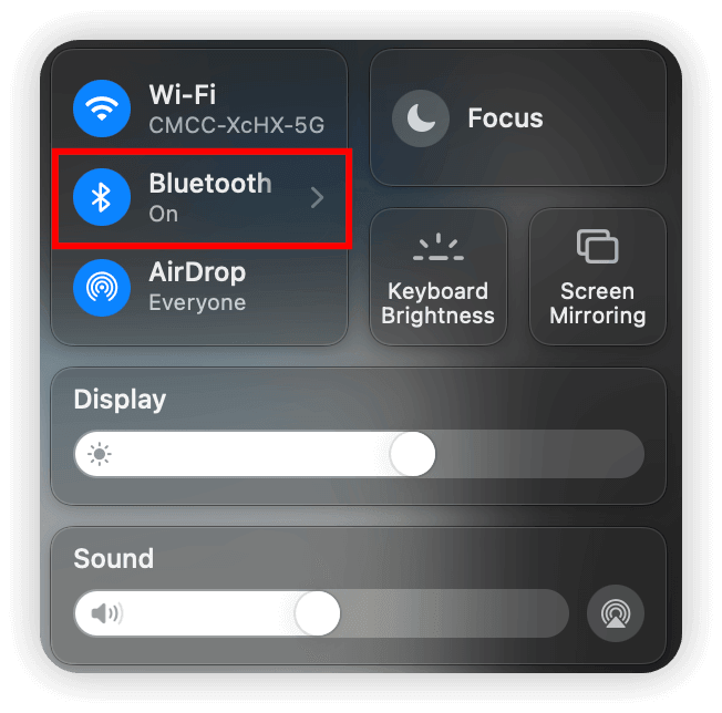 Activate Bluetooth in Apple Menu Bar