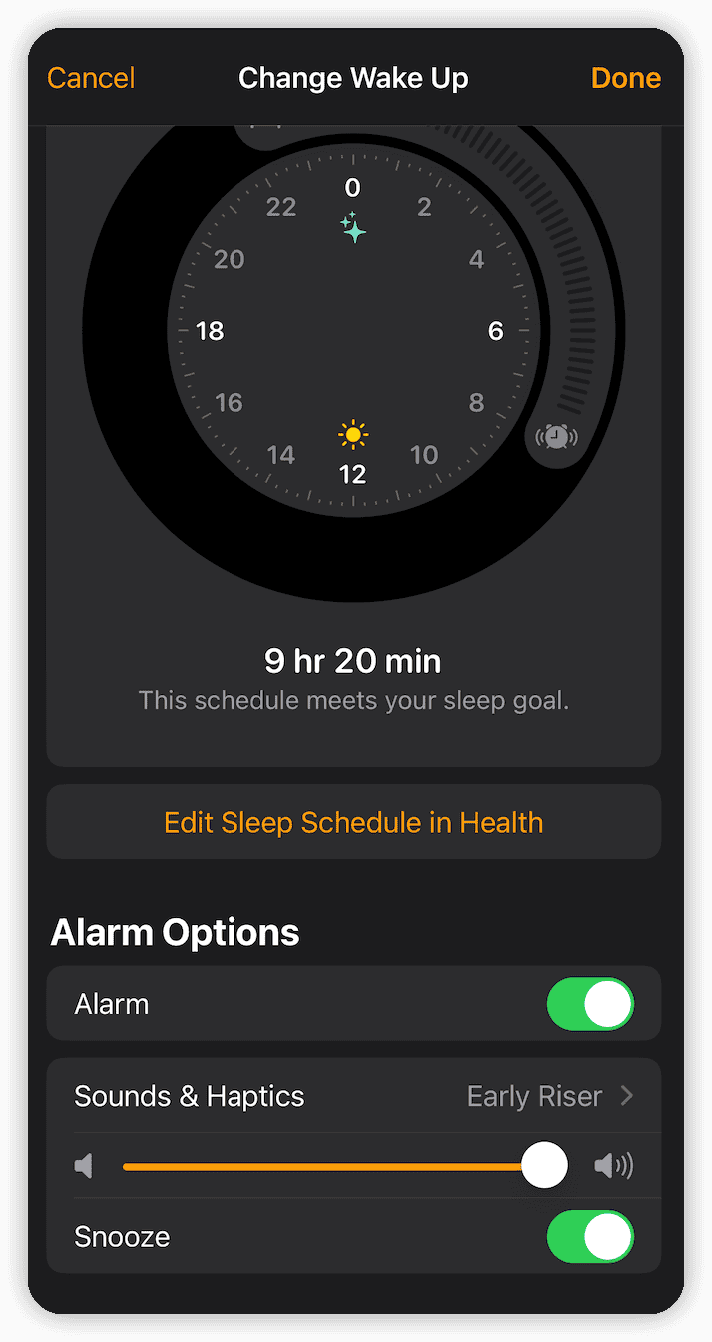 Check Alarm Settings