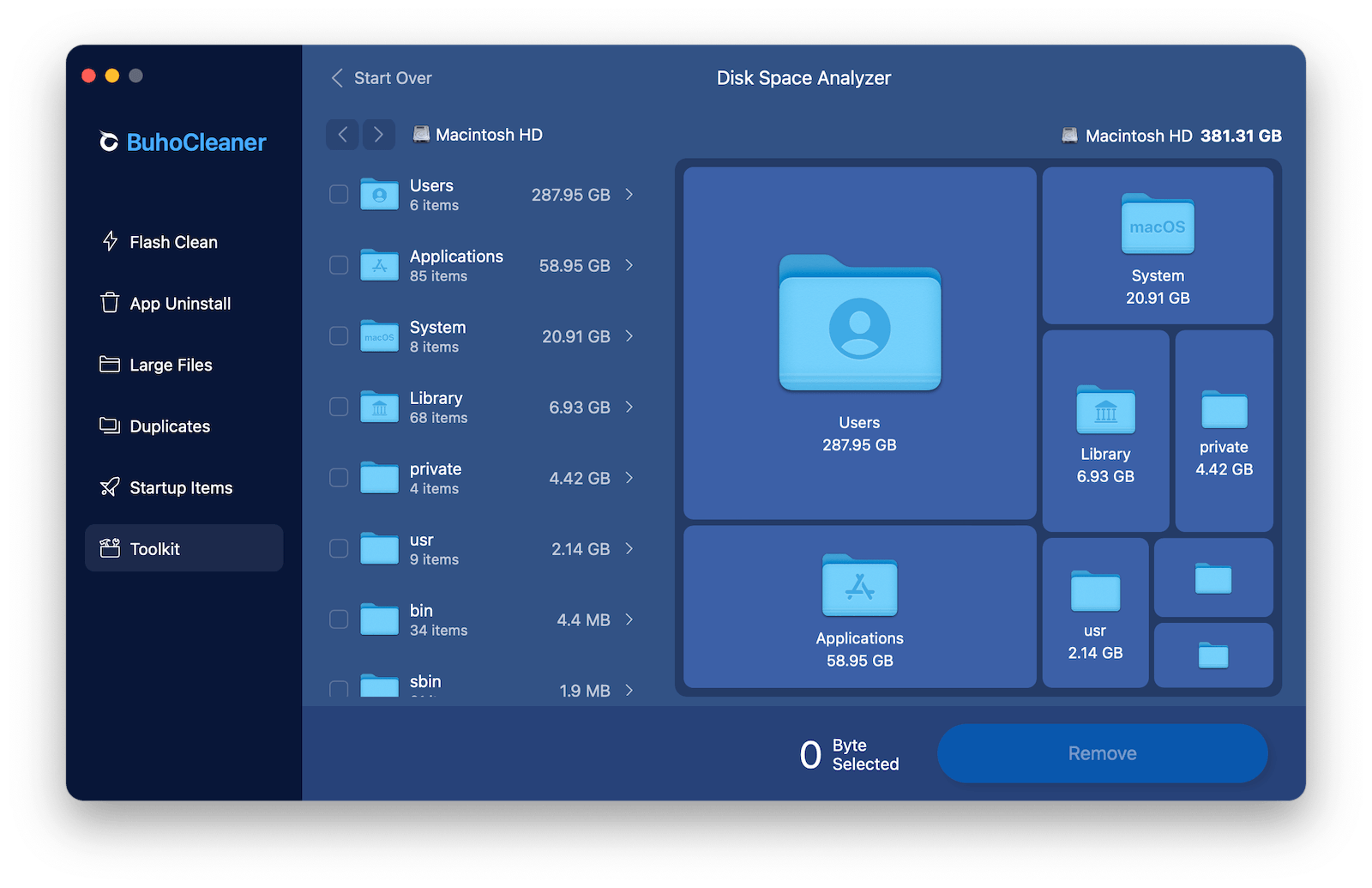 Analyze Disk Space with BuhoCleaner