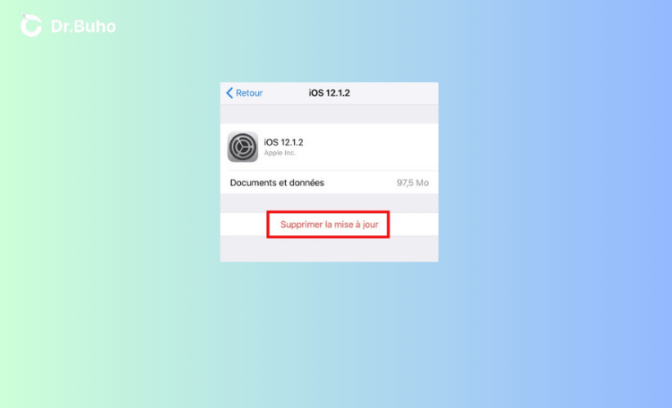 Comment annuler une mise à jour iOS