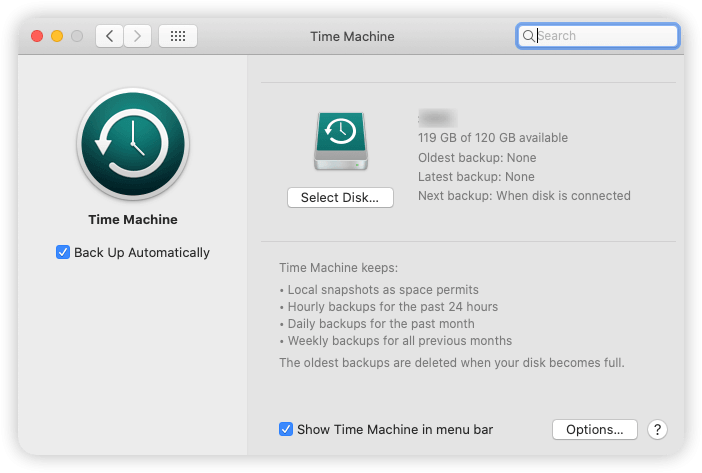 Back Up Mac with Time Machine