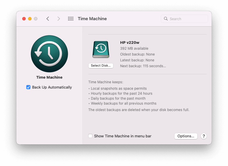 Back up Your Mac with Time Machine