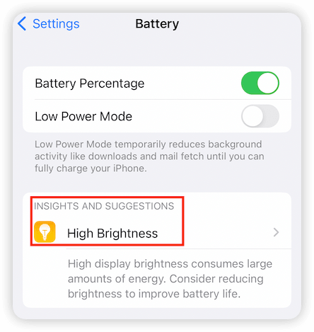 Battery Insights and Suggestions