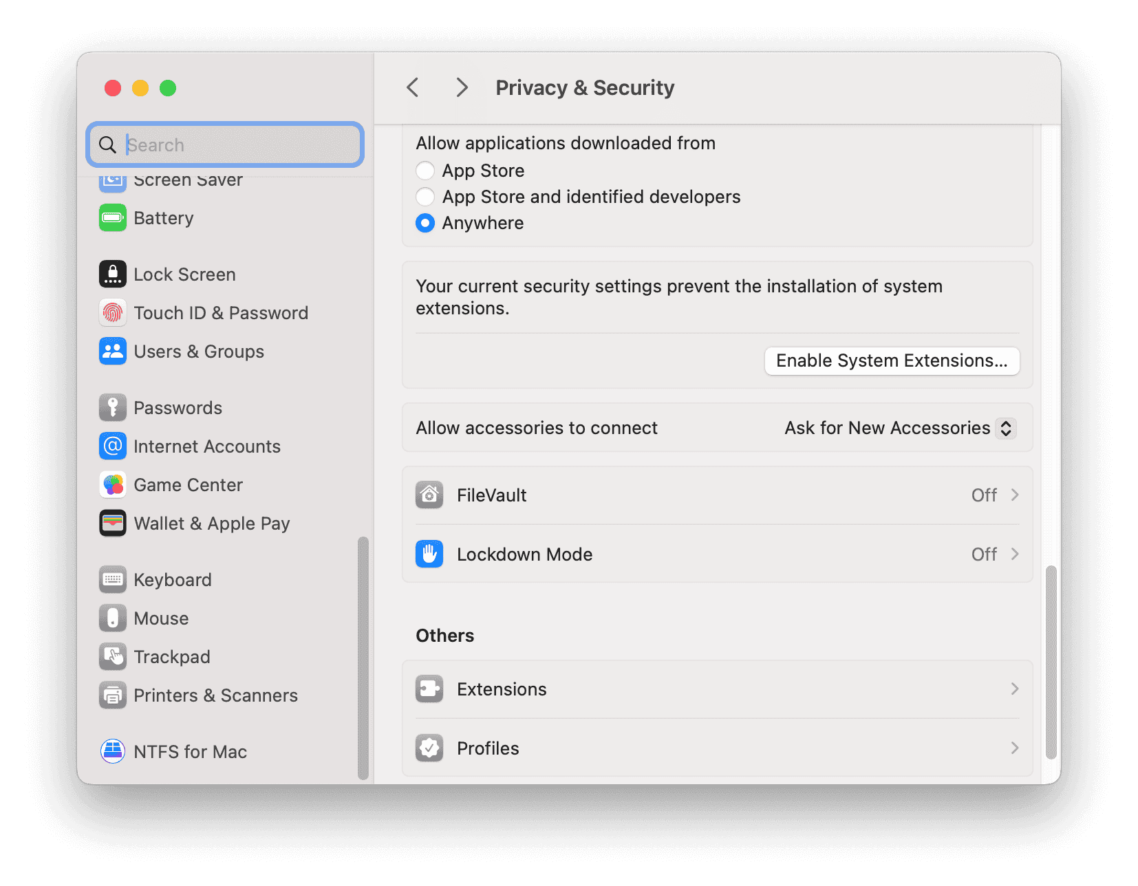 Check and Change NTFS for Mac Settings