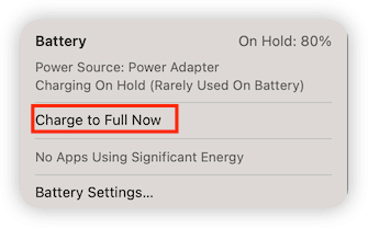 Charge Your Battery to Full