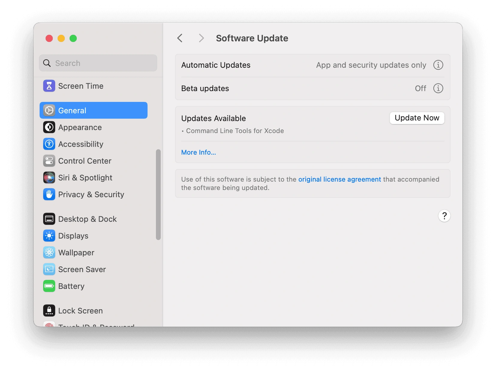 Check for Software Update on Mac