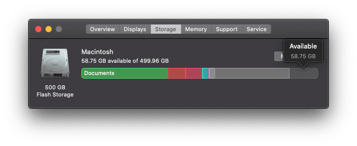 Check Storage Space on macOS Monterey