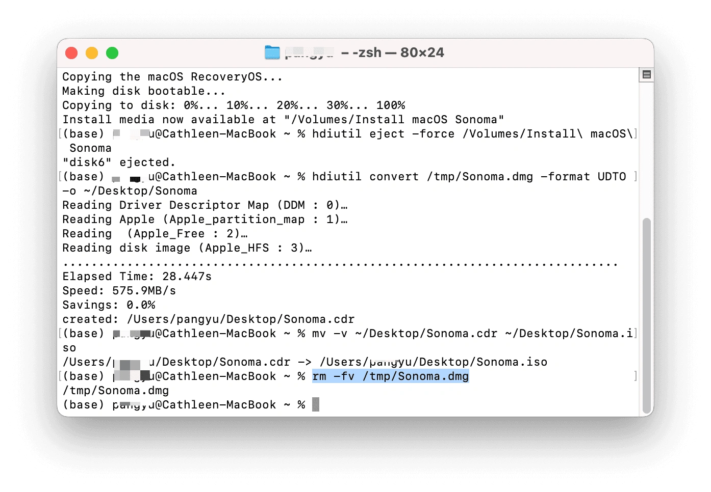 Erstellen Sie Ihre eigene macOS Sonoma ISO-Datei mit dem Terminal