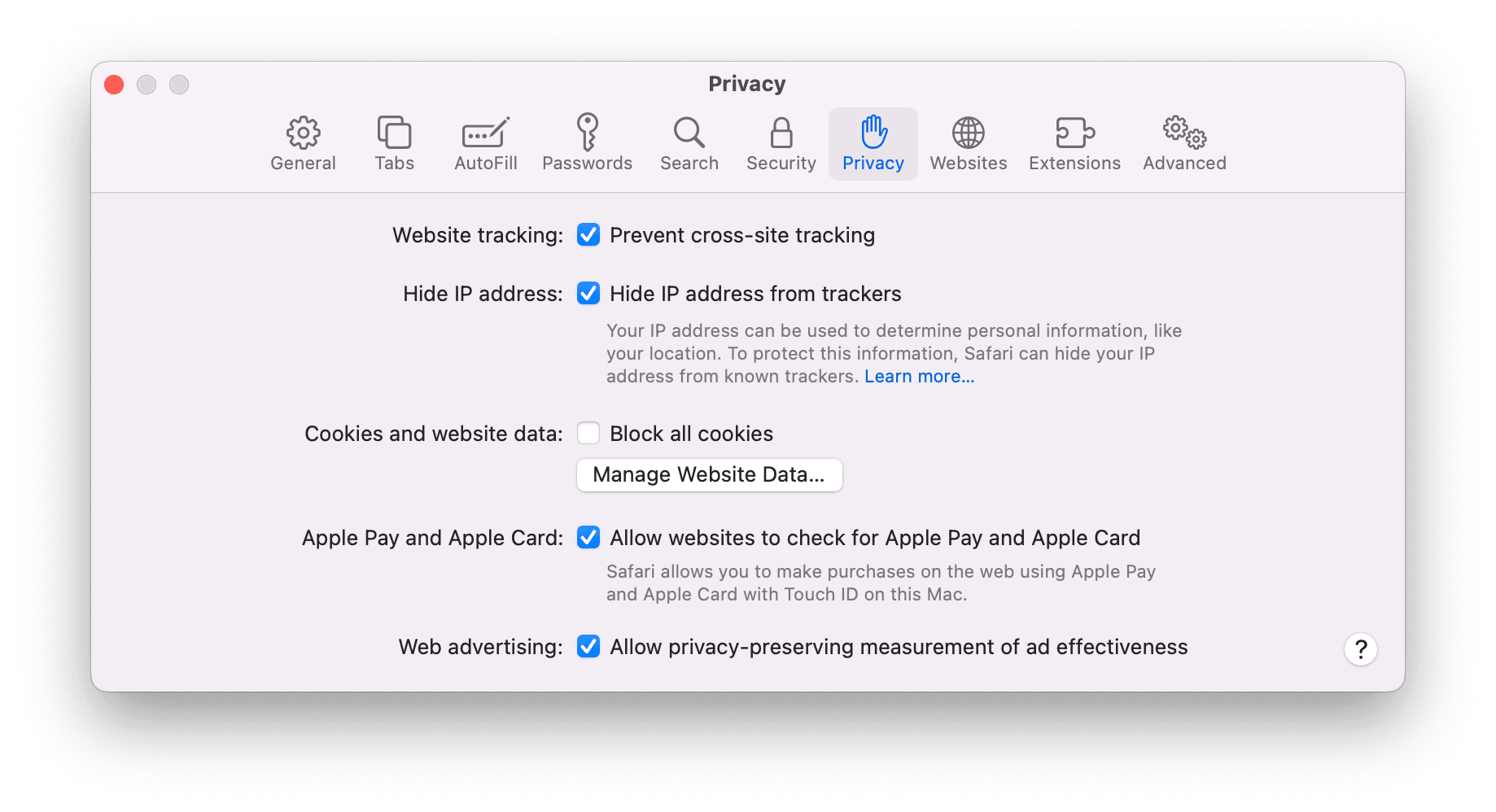 Clear and Manage Cookies in Safari