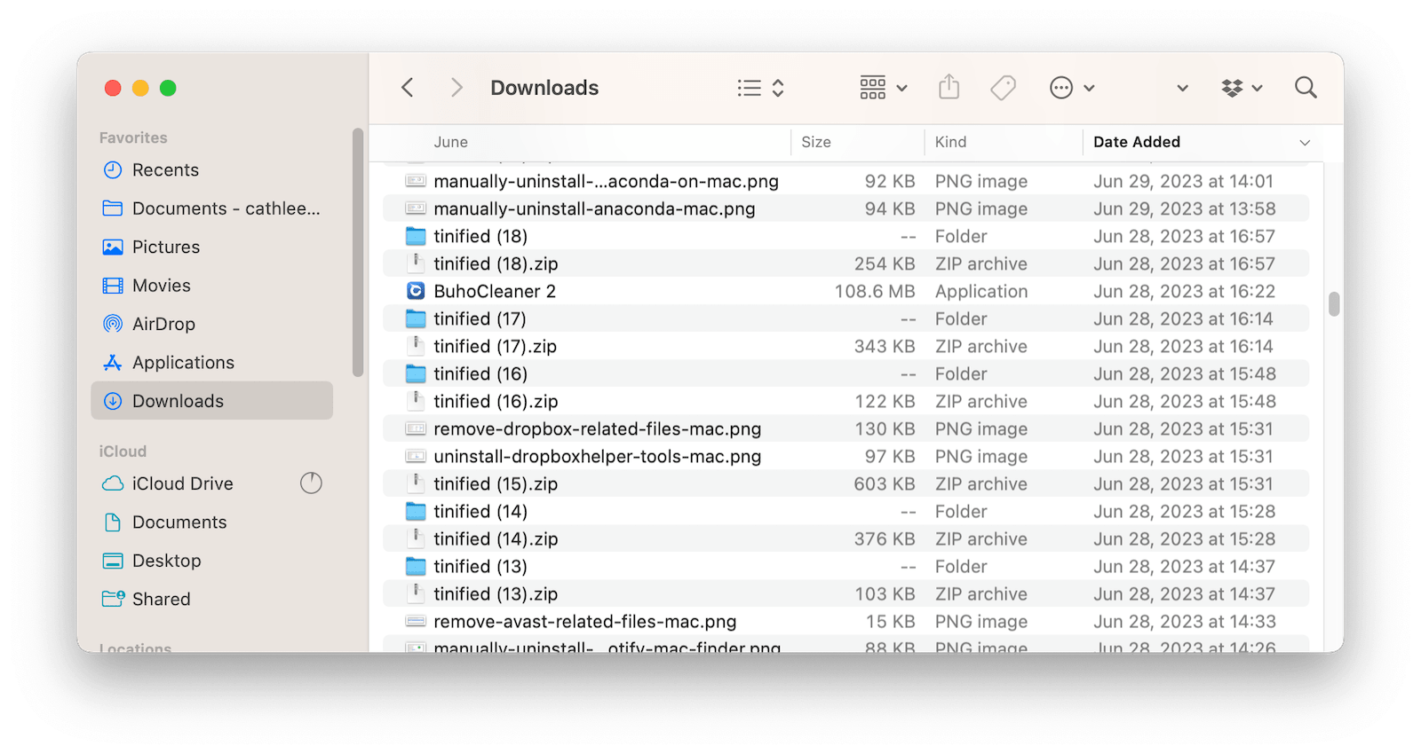 Clear Downloads on Mac