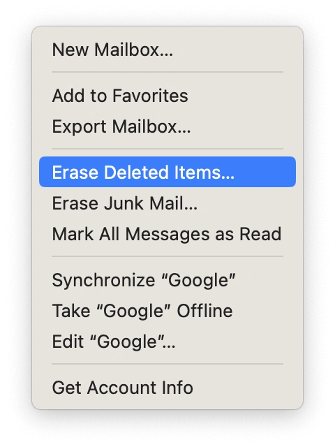 Delete Unwanted Mails