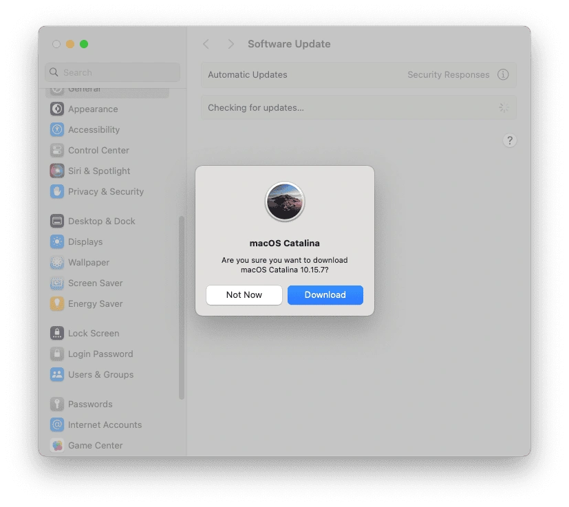Start Downloading macOS Catalina Full Installer