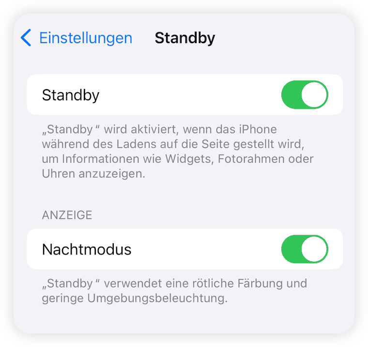 Deaktivieren und reaktivieren Sie StandBy auf iOS 17