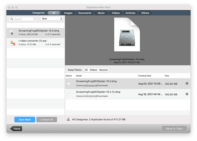 Mac最佳免費重複檔案搜尋器 - Duplicate Files Fixer