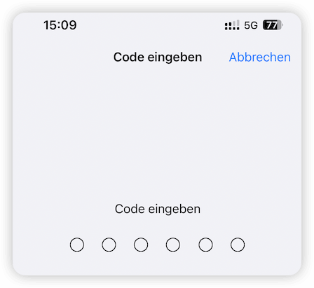 Enter Screen Passcode