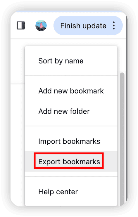 Export Google Bookmarks