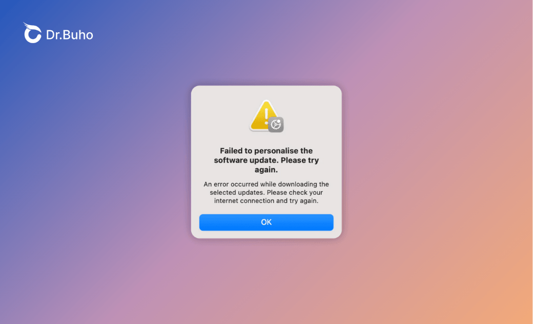 Das Softwareupdate konnte nicht personalisiert werden