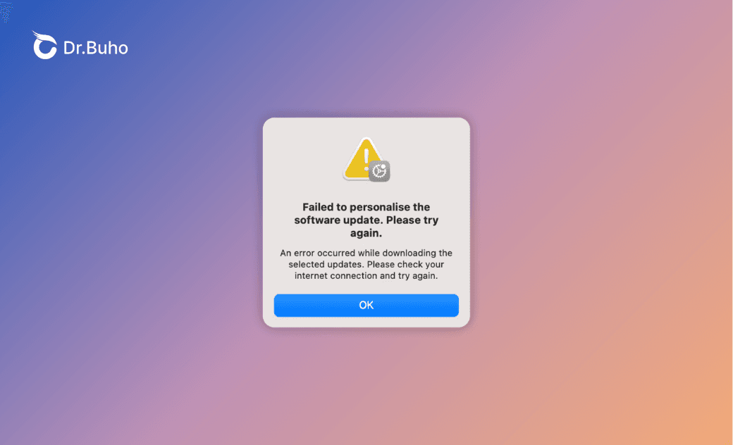 Das Softwareupdate konnte nicht personalisiert werden