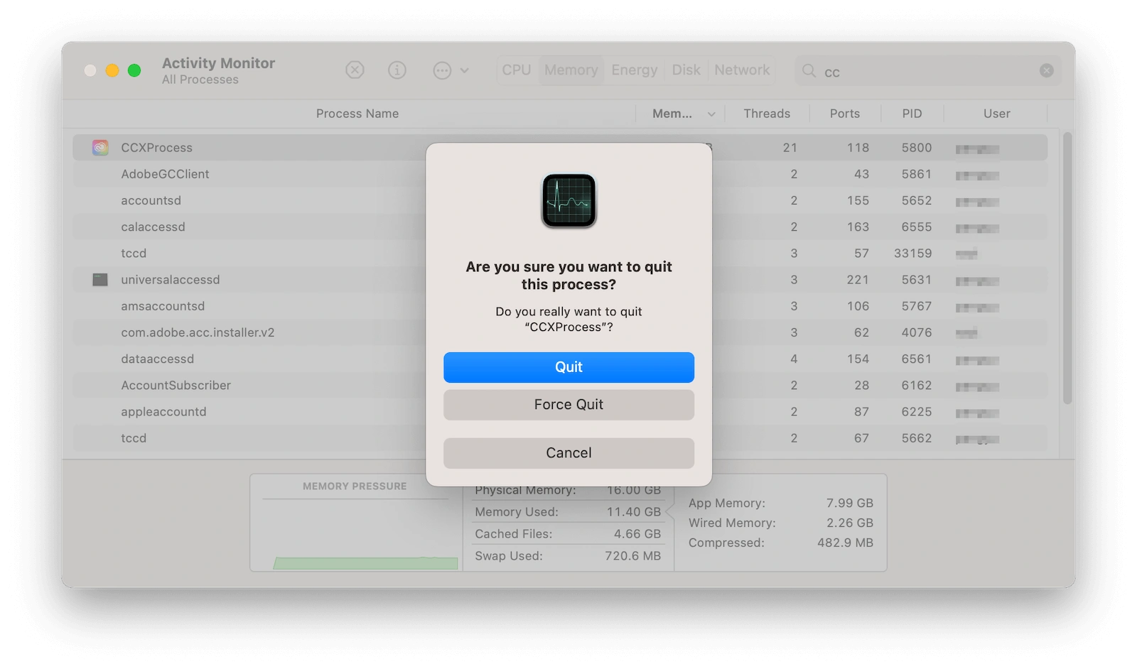 Force Quit Apps on Mac with Activity Monitor