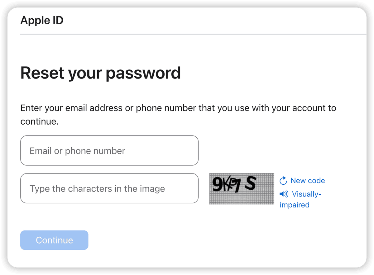 Forgot Apple ID Password
