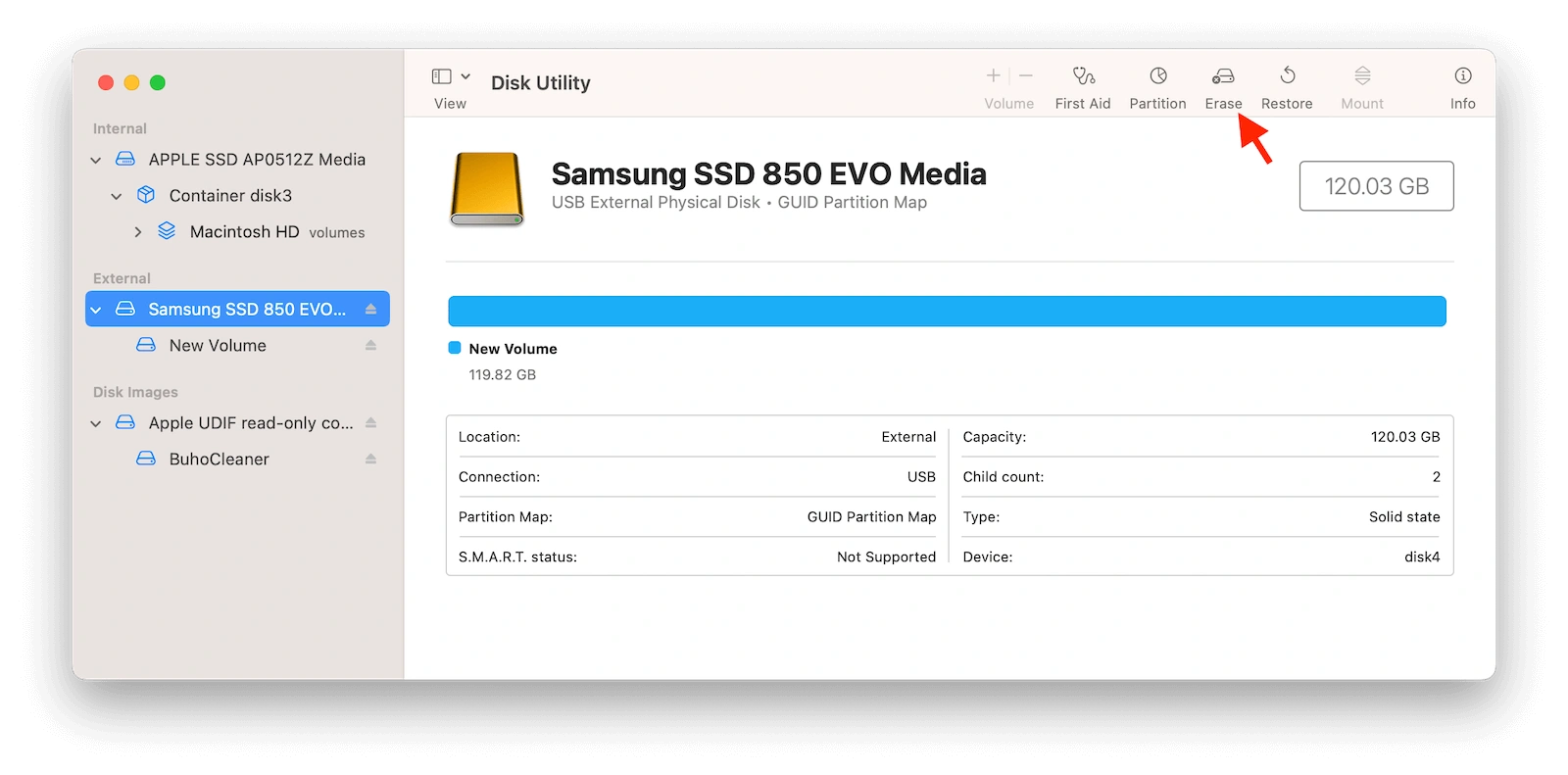 Format External Drive on Mac with Disk Utility