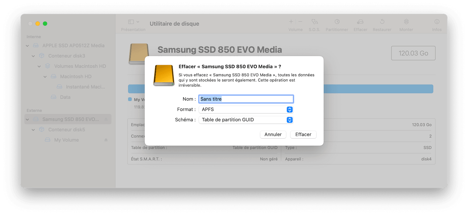 Format External Drive on Mac