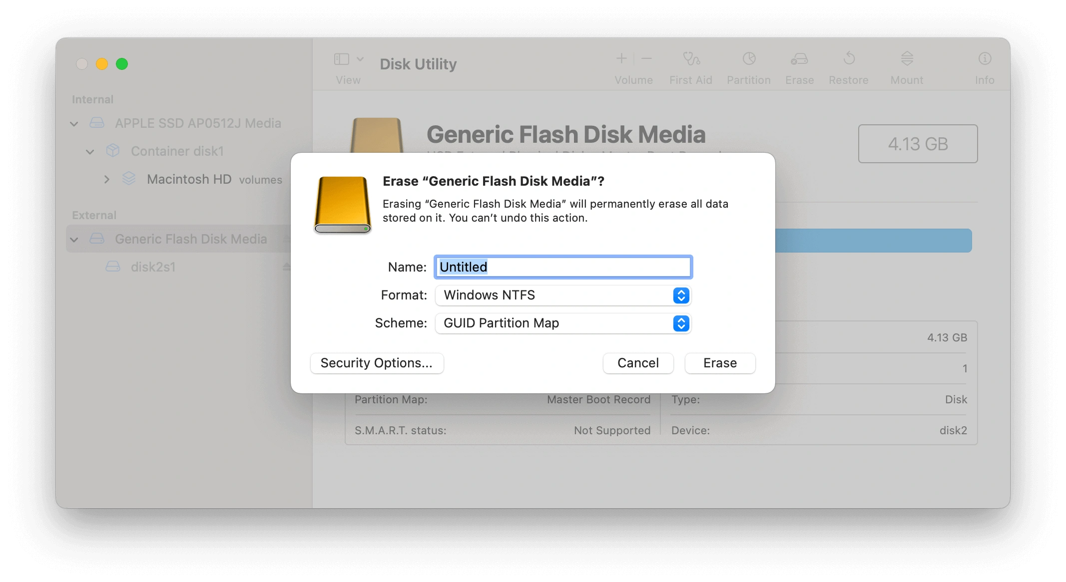 how to format USB to NTFS on Mac