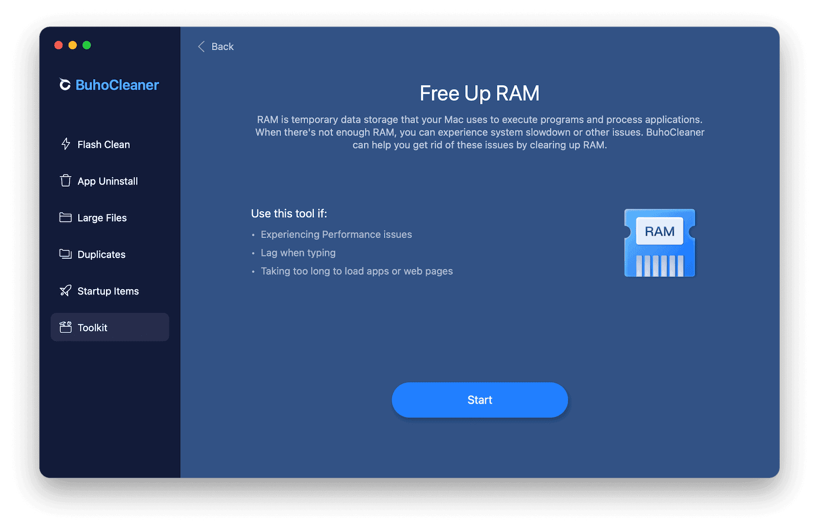 Quickly Free Up RAM on Mac with BuhoCleaner
